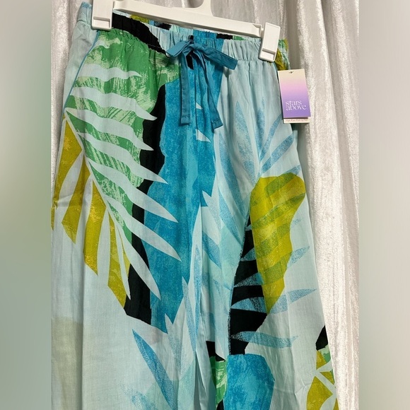 Tropical print high waist wide leg pants XS - Picture 3 of 6